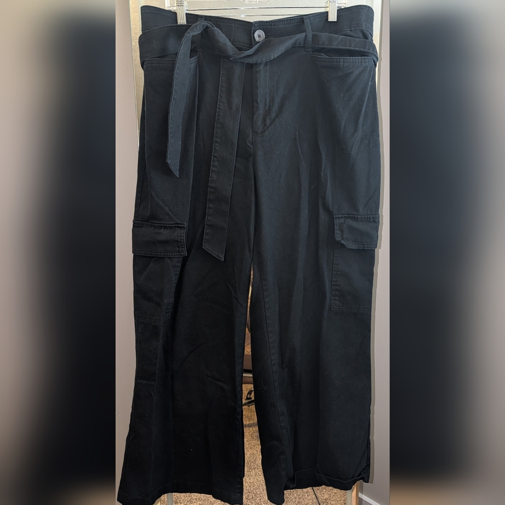 Black Cargo Utility Pants
